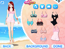Bikini-Mädchen-Dressing