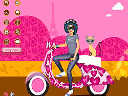 Paris Scooter Cat Fashion