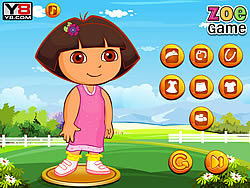Zoe mit Dora-Verkleidung