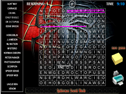 Spiderman Word Search