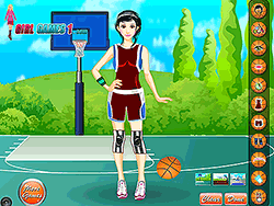 Habillage de fille de basket-ball