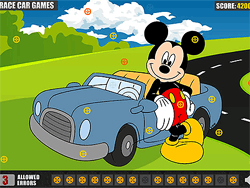Llantas ocultas del coche de Mickey Mouse