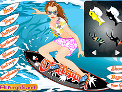 Surfing Bikini Girl