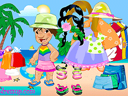 Vestirse en la playa hawaiana