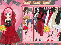 パンクの花嫁ドレスアップ